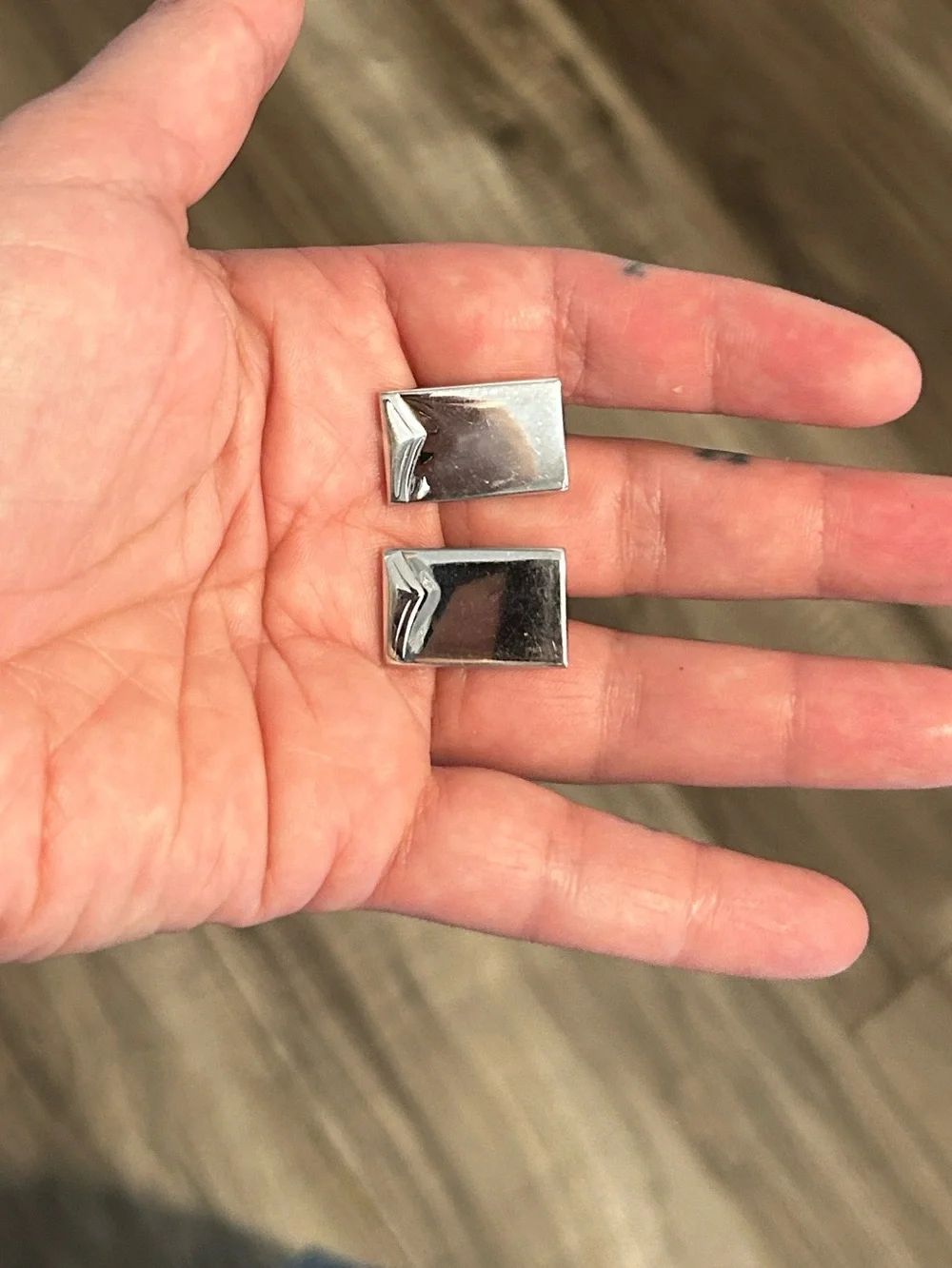 Vintage Silver Chevron Cufflinks